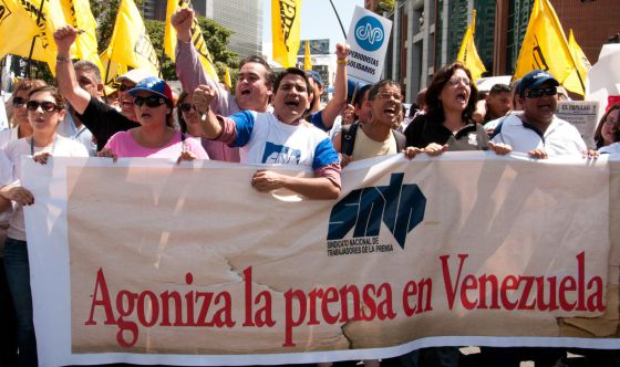 140211 Protesta periodistas Venezuela