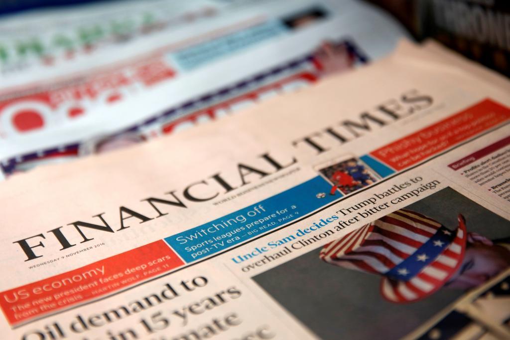 Portada del 'Financial Times'. (Reuters)