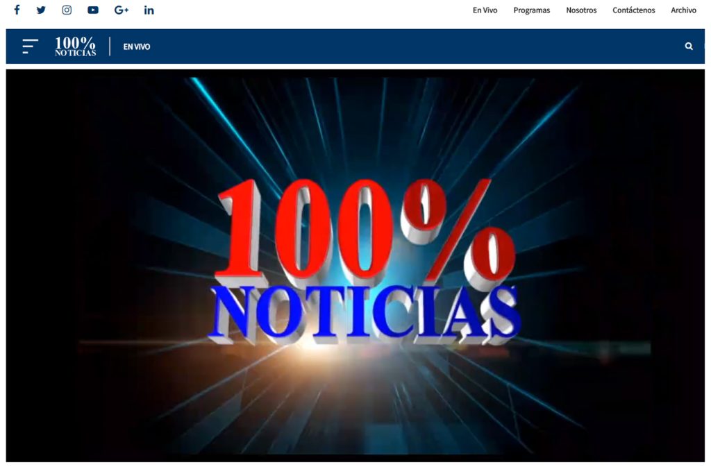 El canal 100 % Noticias fue allanado por la Policía Nacional.