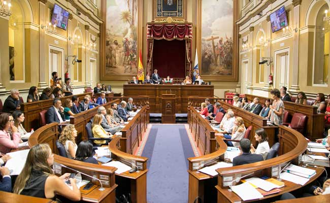 Pleno del Parlamento de Canarias. (Parlamento de Canarias)