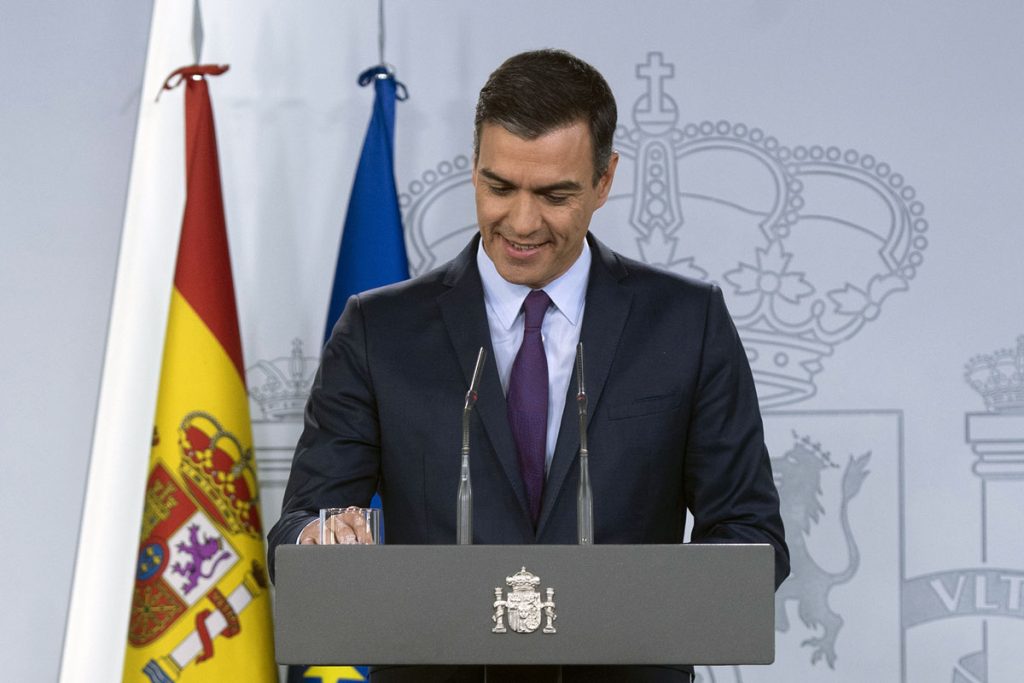Rueda de prensa del presidente del Gobierno de España, Pedro Sánchez.