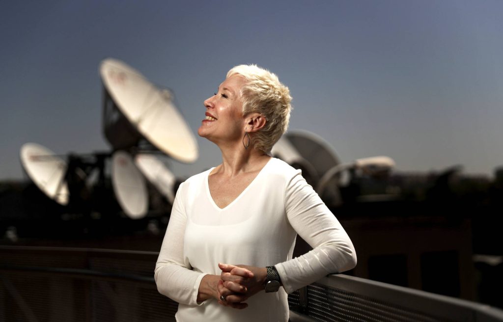 Rosa María Molló en una terraza de Torrespaña. (LUIS SEVILLANO-EL PAÍS)