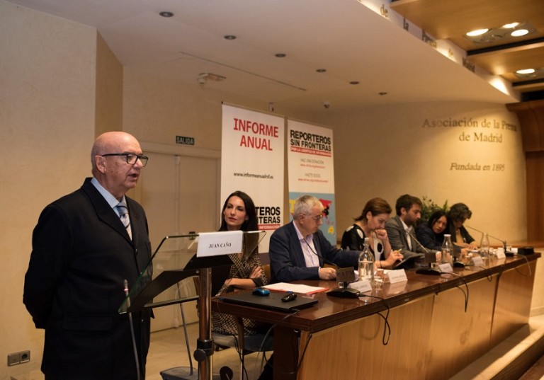 El Informe Anual 2019 de Reporteros Sin Fronteras (RSF) fue presentado el 17 de diciembre en la sede de la Asociación de la Prensa de Madrid (APM).