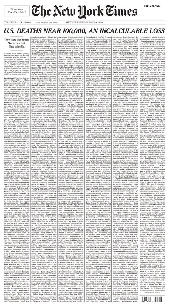Portada del rotativo neoyorquino.
