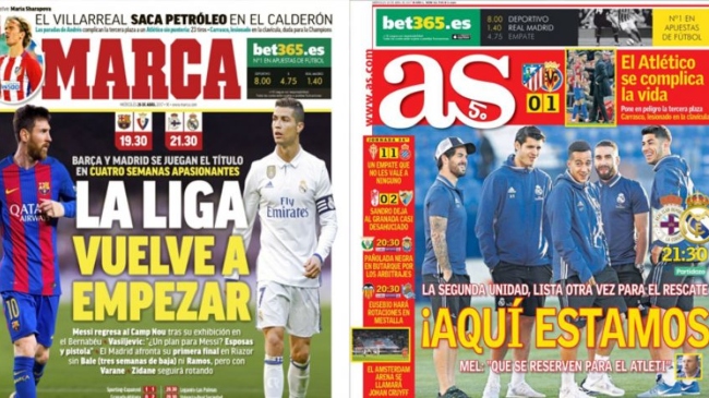 Cabeceras de Unidad Editorial y Prisa.