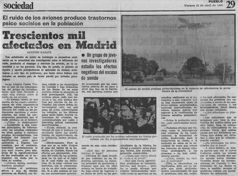 Artículo de Agustín Gajate en el diario Pueblo.