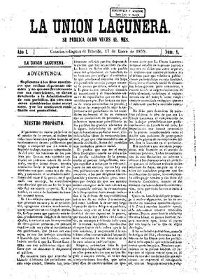 Portada de La Unión Lagunera. 
