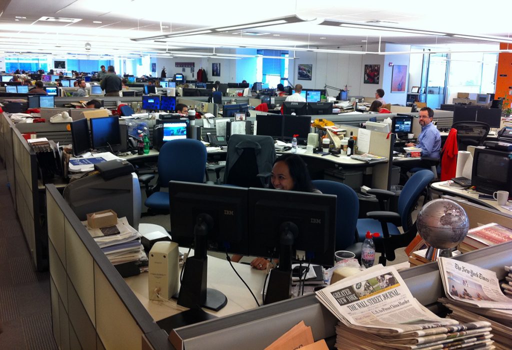 Redacción de Thomson Reuters News, hace unos años. (CHRISTIAN M. M. BRADY)