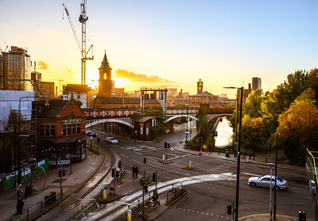 Manchester, Reino Unido. Vista de la zona de Deansgate. (LP)