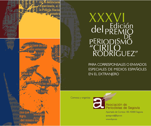 Cartel del XXXVI Premio de Periodismo Cirilo Rodríguez. (FAPE)