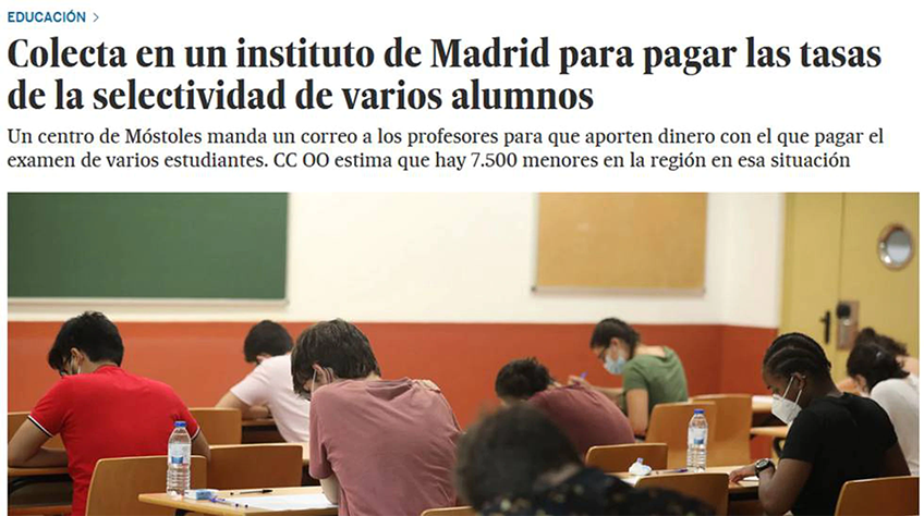 Artículo publicado en El País. (PRISA)
