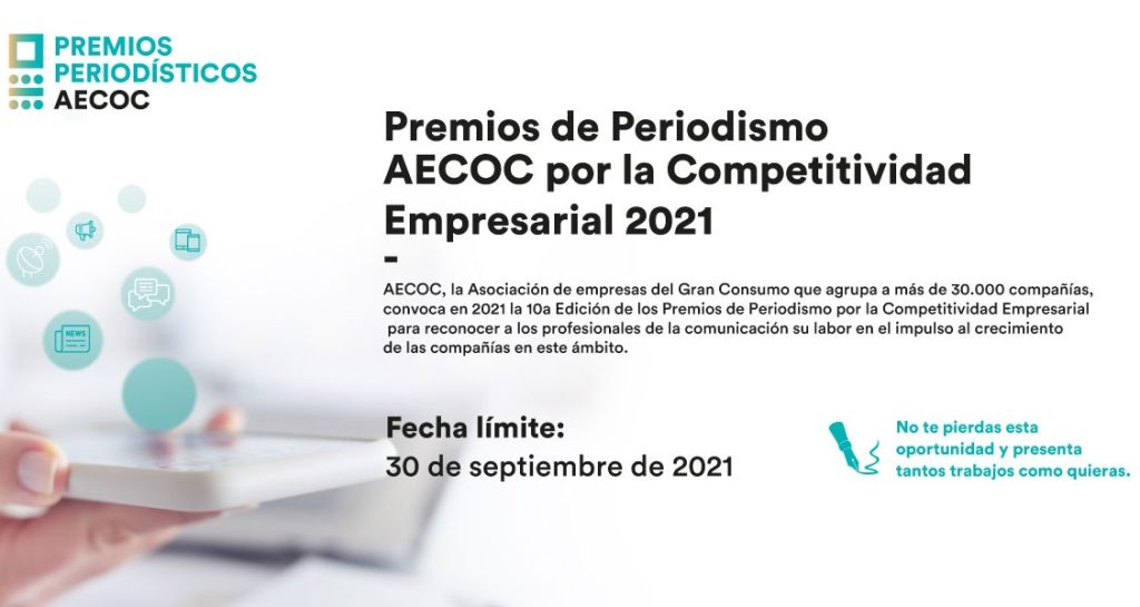 Cartel del Premio de Periodismo (AECOC). (APM)