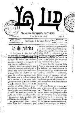 Portada de La Lid. (www.jable.ulpgc.es)