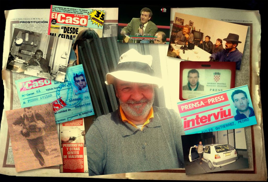 'Collage' con algunos de los carnés de prensa del periodista Pedro Avilés. (COLLAGE: JUAN FRANCISCO FERNÁNDEZ)