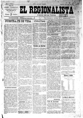 Portada de El Regionalista. (www.jable.ulpgc.es)