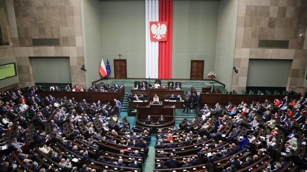 Hemiciclo del Parlamento de Polonia.