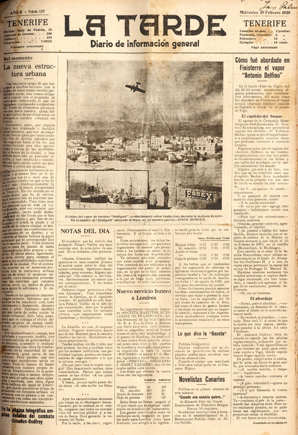 Portada de La Tarde. (PELLAGOFIO)