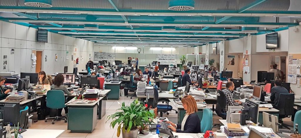 Redacción del diario alemán Frankfurter Allgemeine. (LP)
