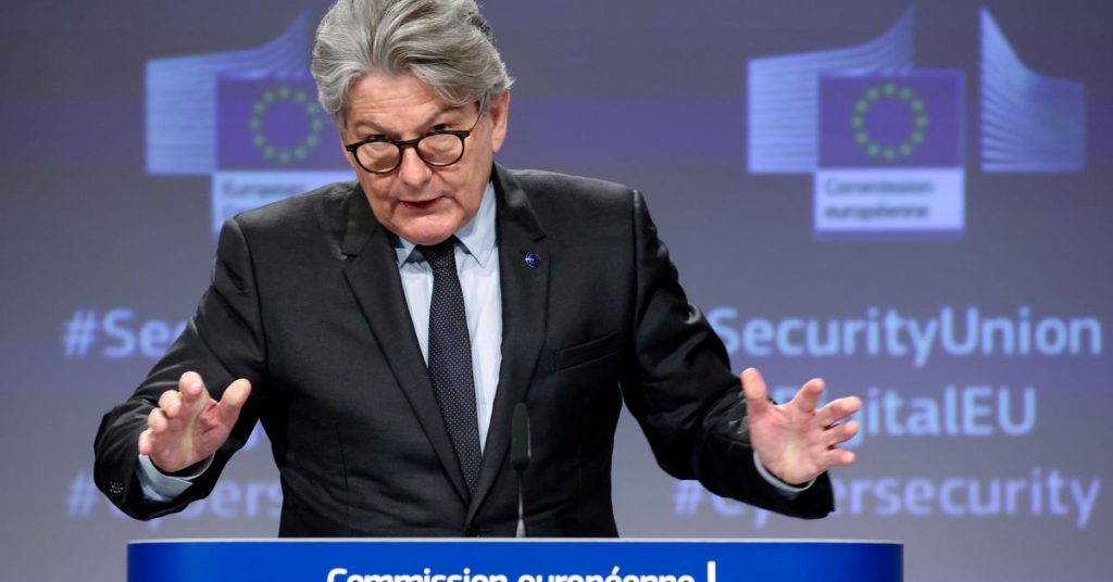 El comisario para el Mercado Interior de la Unión Europea, Thierry Breton, (Kenzo Tribouillard / Pool vía REUTERS)