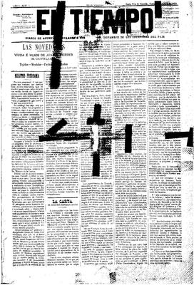 Portada de El Tiempo. (www.jable.ulpgc.es)