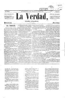 Portada de La Verdad.(www.jable.ulpgc.es)
