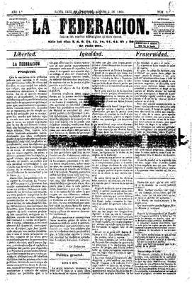 Portada de La Federación. (www.jable.ulpgc.es)