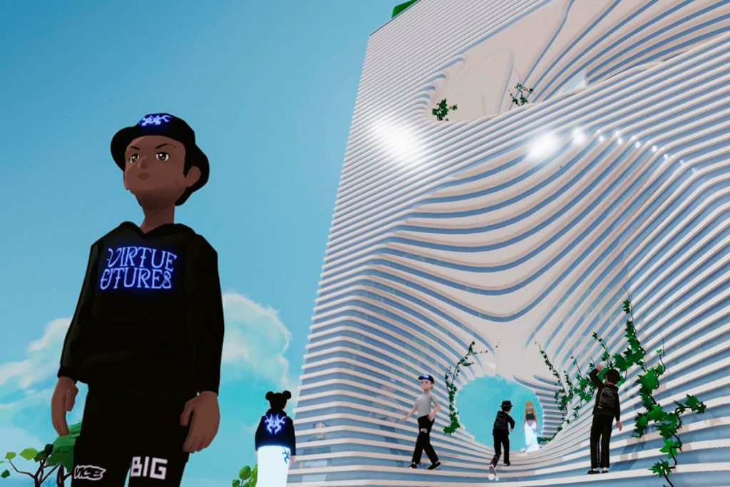 Edificio virtual de Vice Media en el metaverso. (LP)