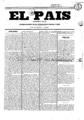 Portada de El País. Periódico local de intereses.(www.jable.ulpgc.es)