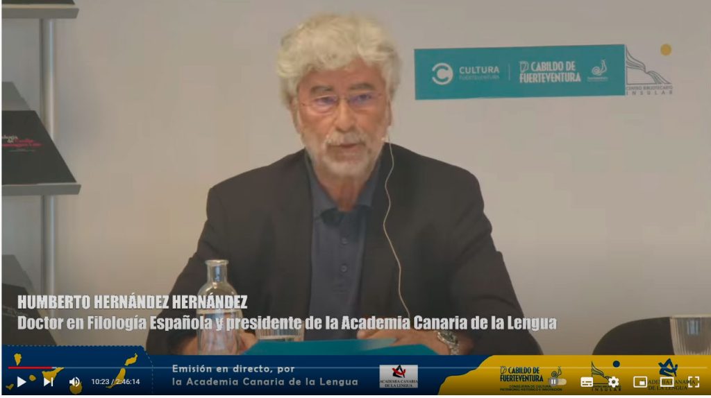 Humberto Hernández Hernández, uno de los ponentes del encuentro ‘Palabras a tres orillas’. (ACL / YOUTUBE)