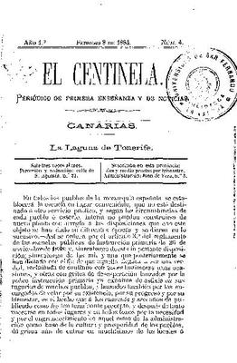 Portada de El Centinela,(www.jable.ulpgc.es)