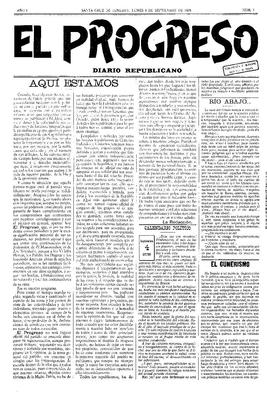 Portada de El Progreso. (www.jable.ulpgc.es)