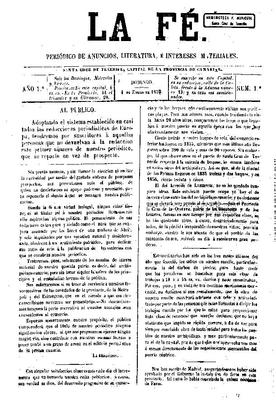 Portada de La Fe.(www.jable.ulpgc.es)