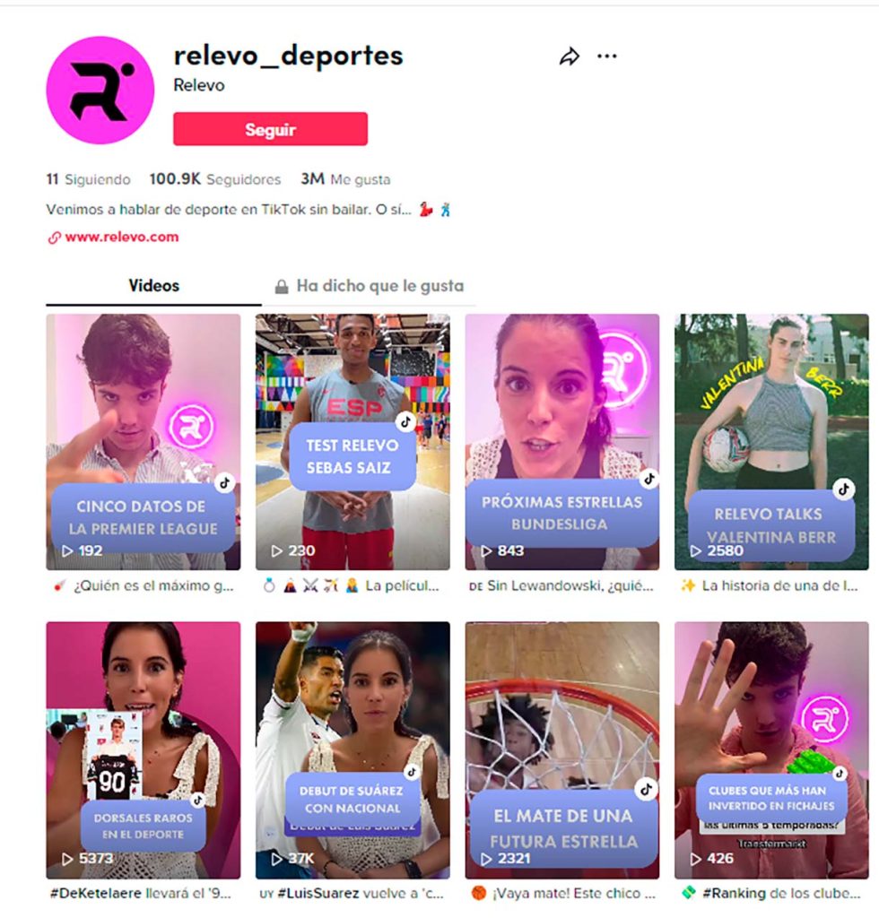 Relevo en la red social TikTok. (LP)