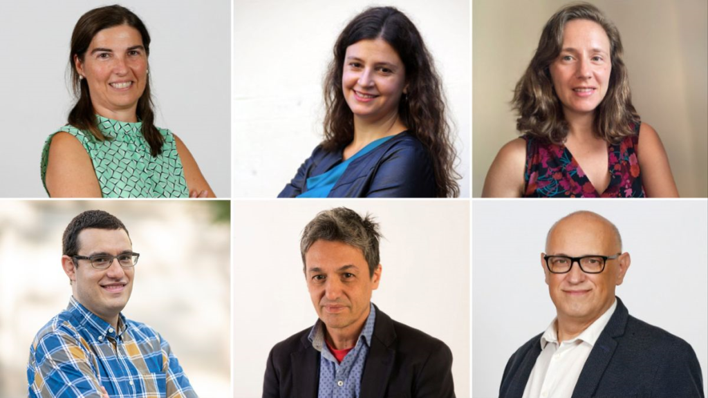 Montse Baraza, Meritxell M. Pauné, Leticia Blanco, Jose Rico, Albert Guasch y Ernest Alós. (EL PERIÓDICO)