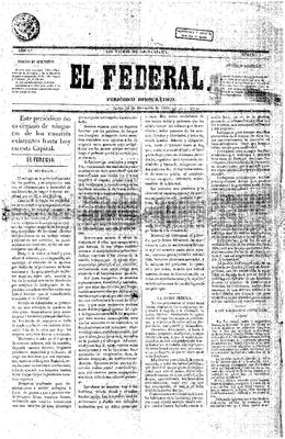 Portada de El Federal. (www.jable.ulpgc.es)