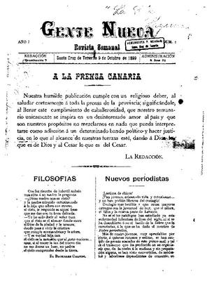 Portada de Gente Nueva. (www.jable.ulpgc.es)