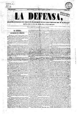 Portada de La Defensa. (www.sable.ulpgc.es)