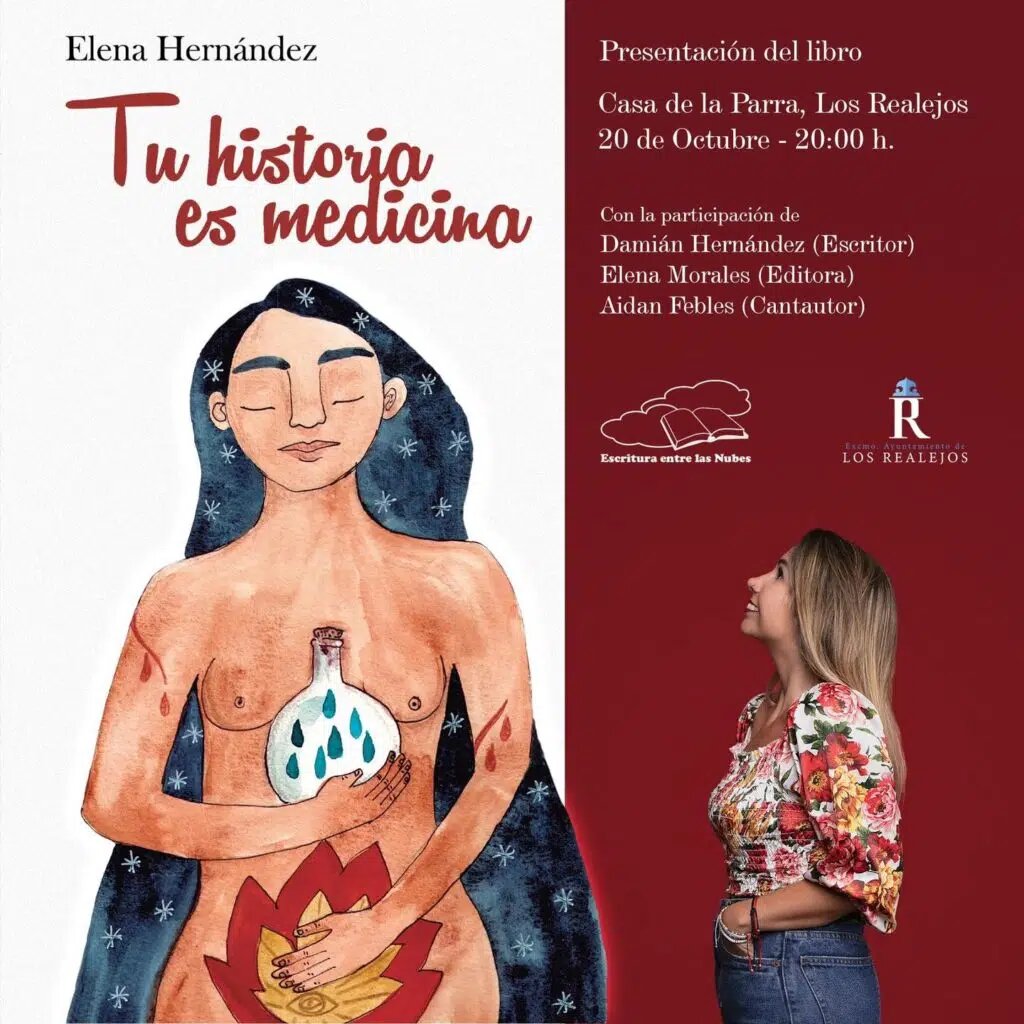 Cartel de la presentación del libro Tu historia es medicina. (DA)
