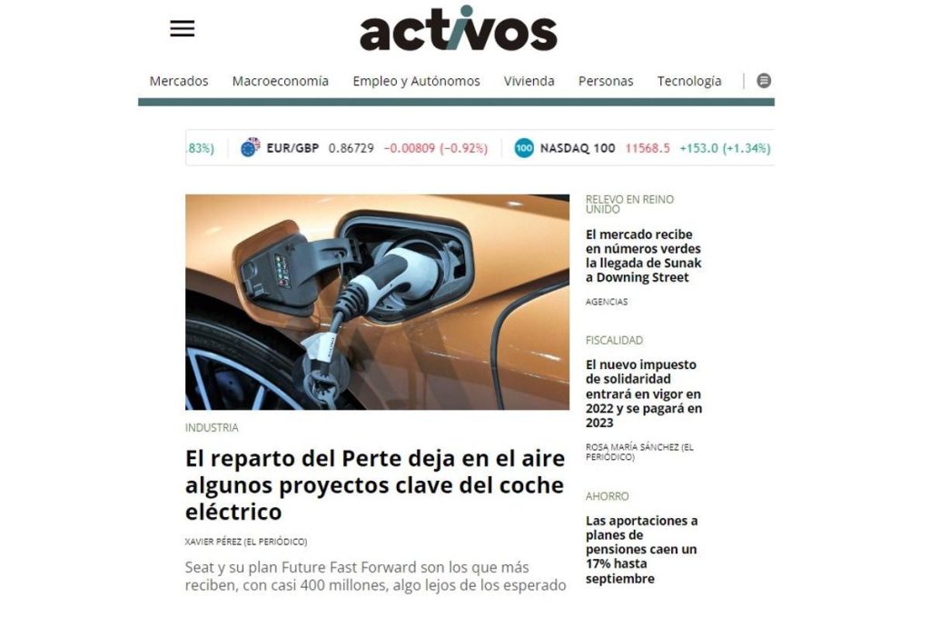 Cabecera de activos. (EL PERIÓDICO.COM)