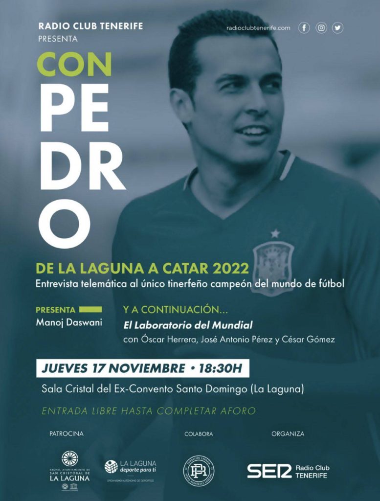 Cartel del encuentro con Pedro. (ABC)