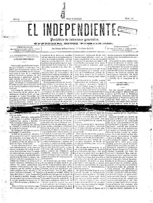 Portada de El Independiente. (www.jable.ulpgc.es)