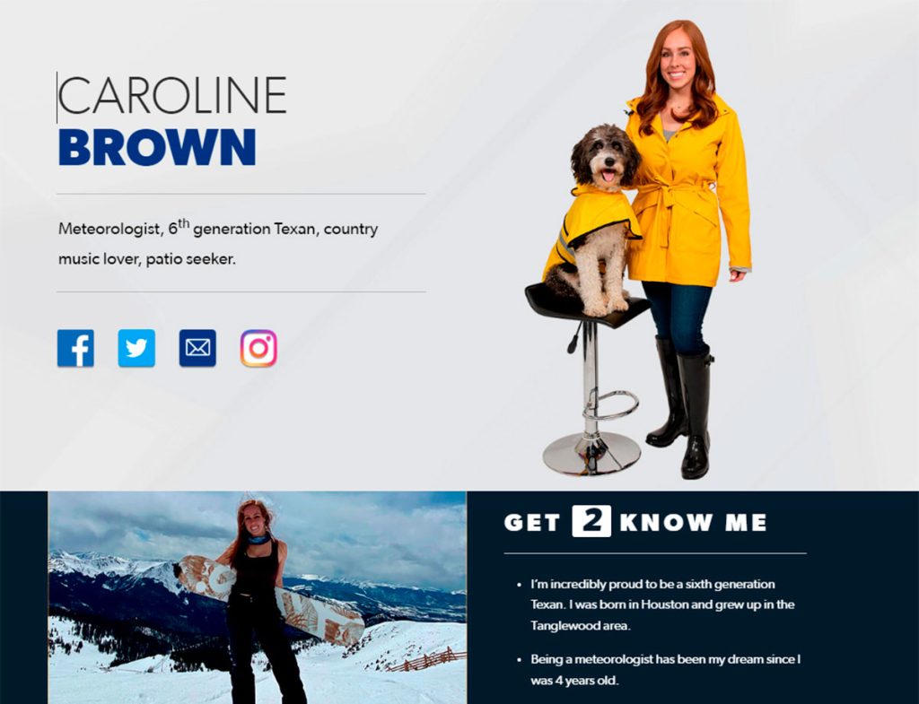 KPRC ha creado detallados perfiles de sus periodistas.