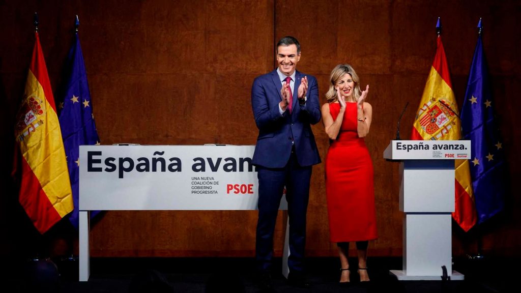 Pedro Sánchez y Yolanda Díaz.