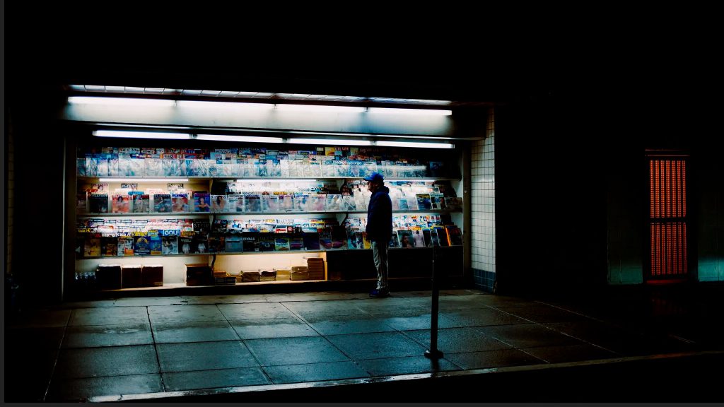Kiosko de prensa en Estados Unidos. (MARK ABRAMSON/NYT)