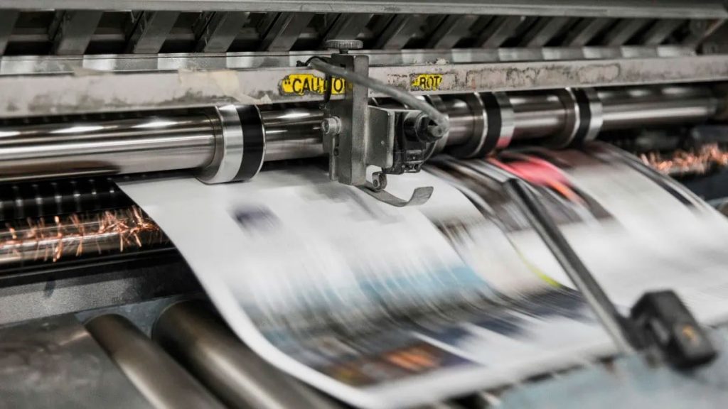 Rotativa de prensa. (UNSPLASH)