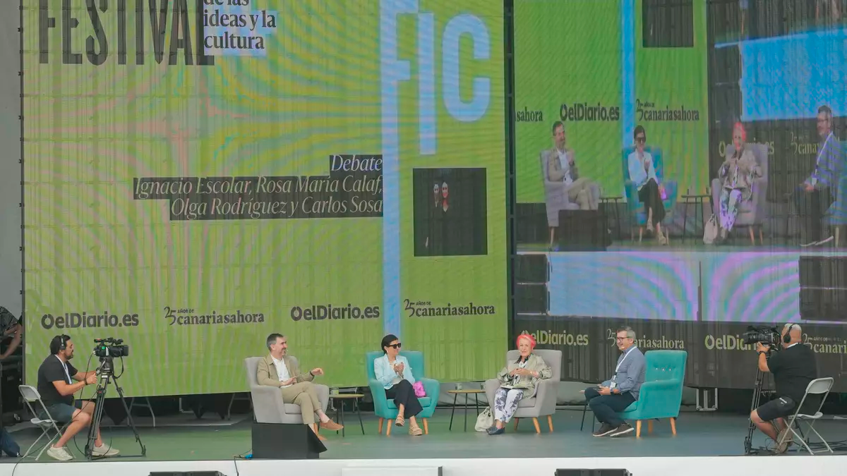 Ignacio Escolar, Olga Rodríguez, Rosa María Calaf y Carlos Sosa