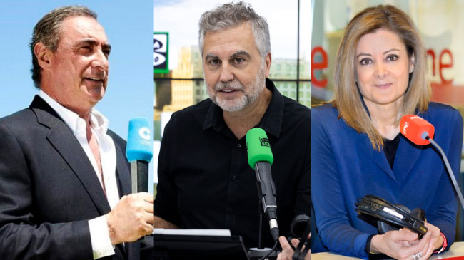 Carlos Herrera, Carlos Alsina y Pepa Fernández