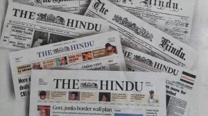 Ejemplares de 'The Hindu'.