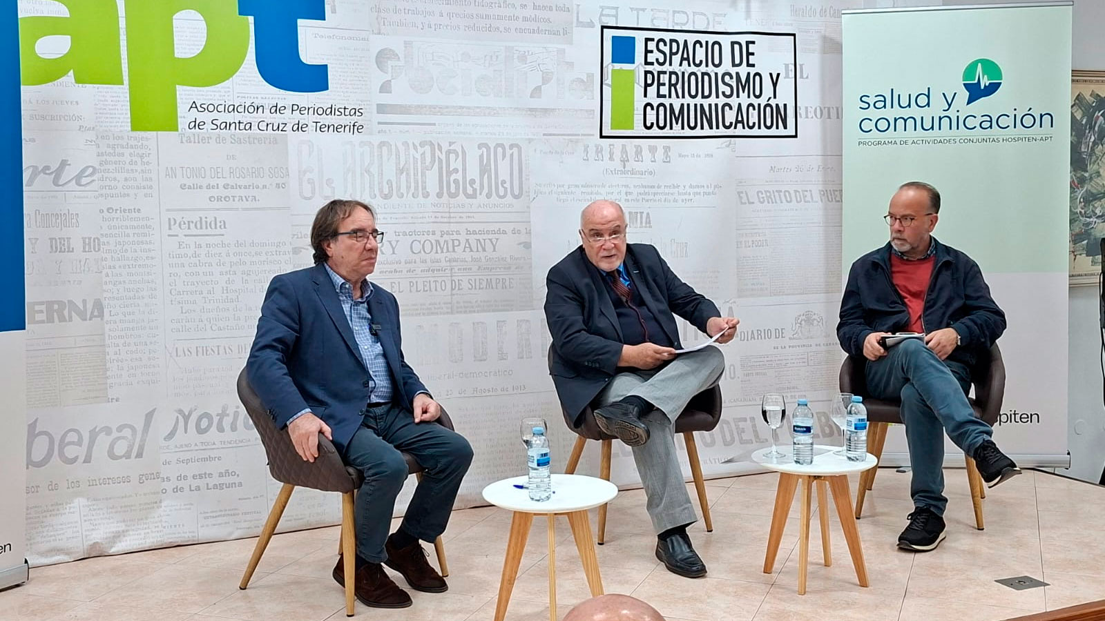 Amós García Rojas, Salvador García Llanos y Eduardo García Rojas.