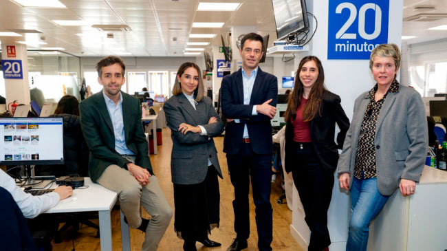 Desde la izquierda: Álex Herrera. Cata Göpel, Jesús Morales, Mara González y Susana Gozalo. (José González / 20minutos)